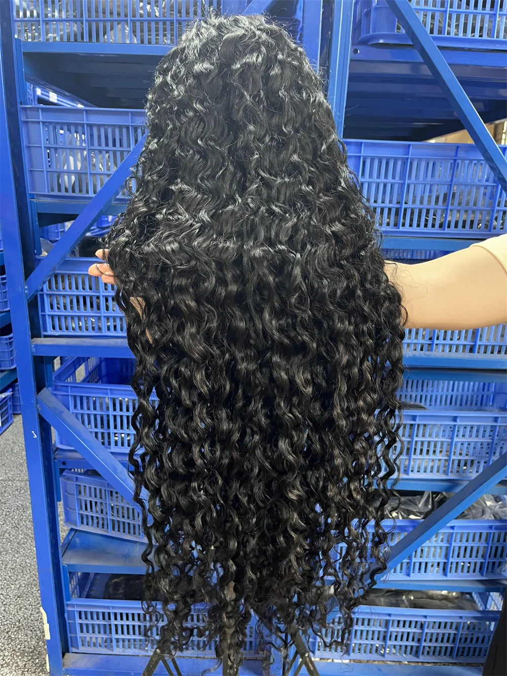 Curly Wigs 360 Full Lace Wig Deep Wave Water Wave Human Hair 1b Black Wig Invisi Strap Hd Lace Wigs 250 Density Bleached Knoted