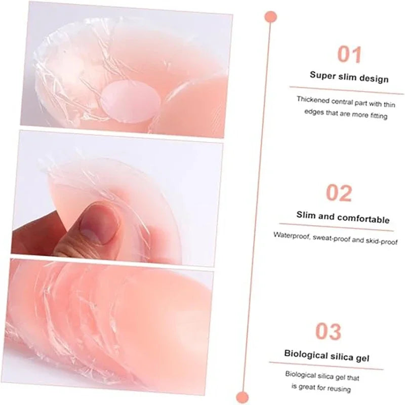 Reusable Silicone Pasties - Seamless Nipple Covers for Women, Invisible Under Clothing, No-Slip Petals nipple cover women