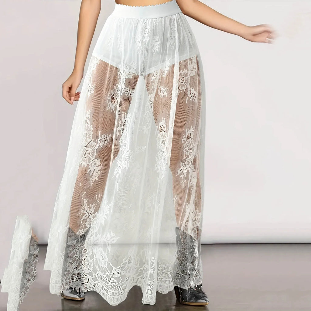 Womens Lace Skirt Elastic Waist Asymmetric Irregular Hem Lace Floral Hem Mini Skirt E Girl Sexy Fashion Streetwear юбка шорты