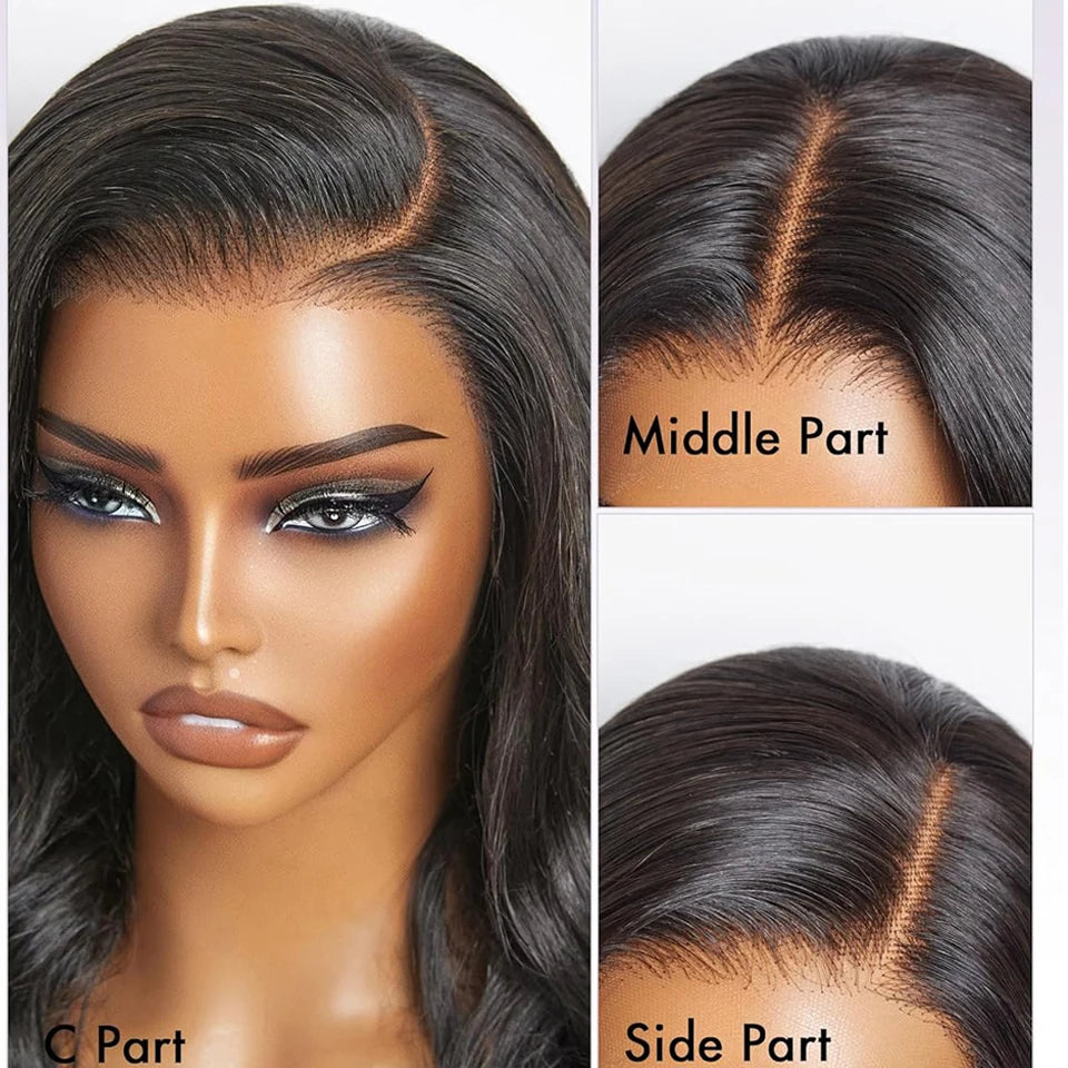 13x6 Body Wave Lace Front Human Hair Wigs Natural Black #4 Brown 13x4 Pre Plucked With Baby Hair For Women 200 Density