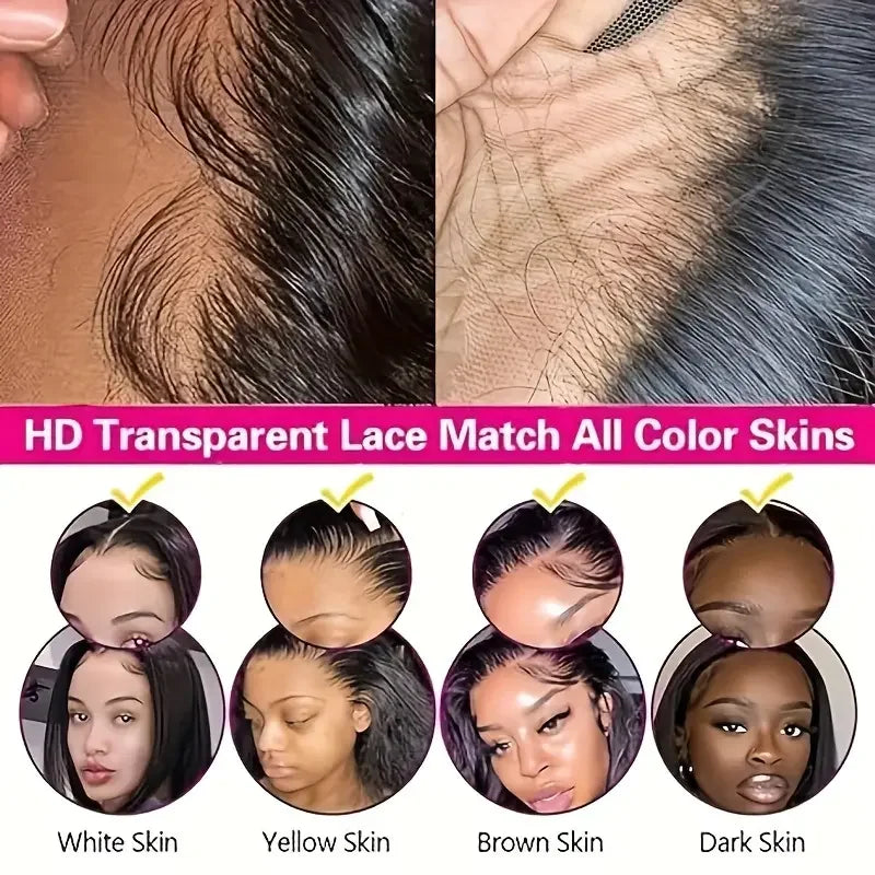 20 22inch 13x4 Body Wave Lace Frontal 4x4 5x5 Transparent Lace Closure Brazilian Remy Hair 100% Human Hair Cheap Soft Preplucked