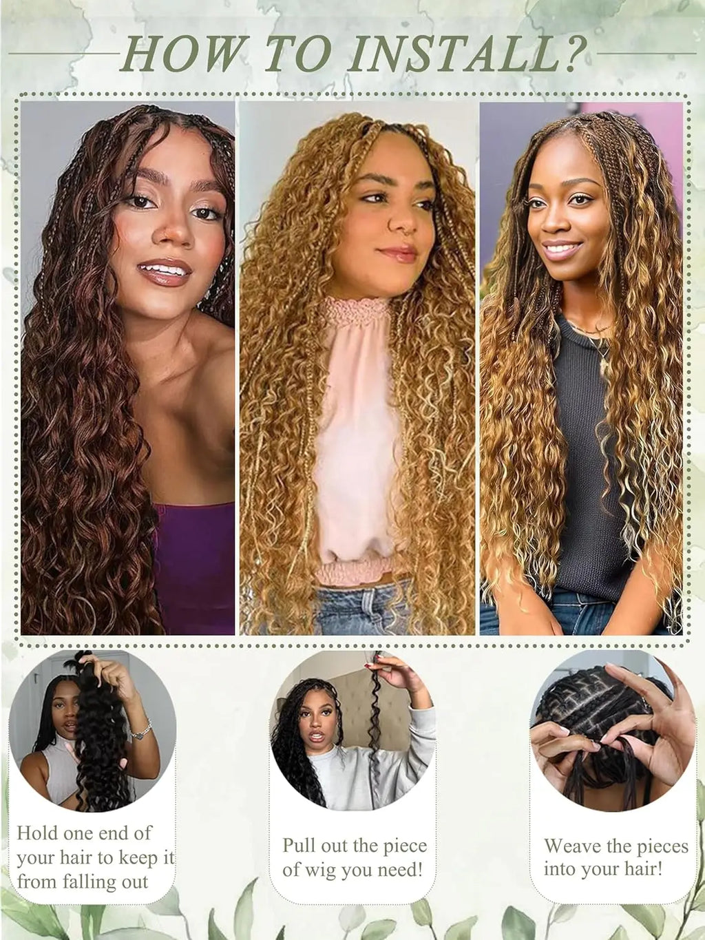 30Inch Colored Human Hair Bulk For Boho Braiding Curly Brazilian Highlight Deep Wave Human Hair Extension No Weft 2 Bundles 110g