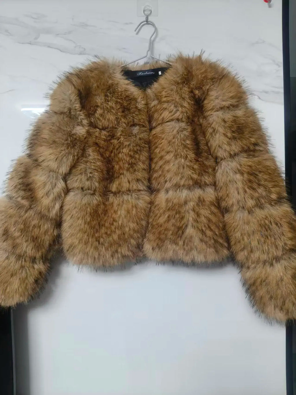 Women Fake Raccoon Fur Coat Ladies Winter Thick Warm Furry Faux Fur Fox Jackets Coats Patchwork Outerwear casaco feminina frio