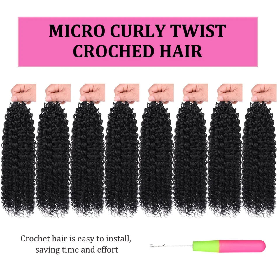 Kinky Curly Crochet Human Hair Wigs 120G Feather Miracle Knots Knotless Invisible Pre Looped Burmese Curly Deep Wave Extensions