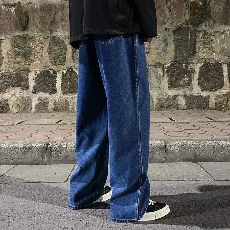 2024 New Streetwear Loose Jeans Men Korean Style Fashion