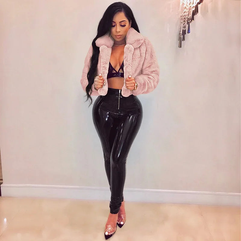 Thick Faux Fur Jacket Women Autumn Winter Maxi Short Coat Warm Luxury Fur Black Parkas Bontjas Pink Furry Shaggy Outerwear