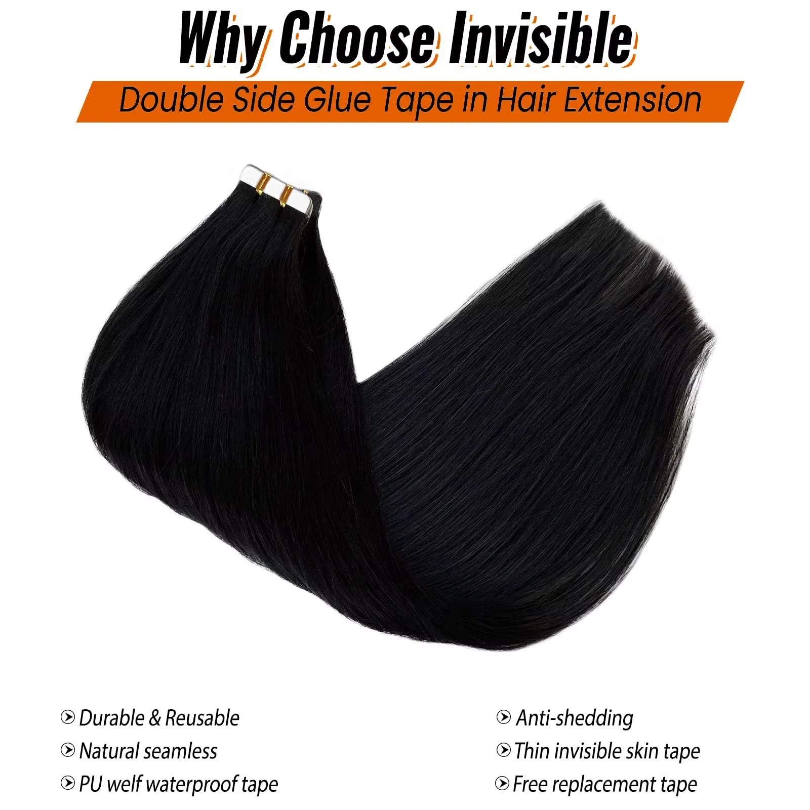 Wowear 24 Inch Straight Lace Front Wigs Human Hair Tape In Hair Extensions Human Hair 20pcs 50g Natural Black Wig Brazilian Hair