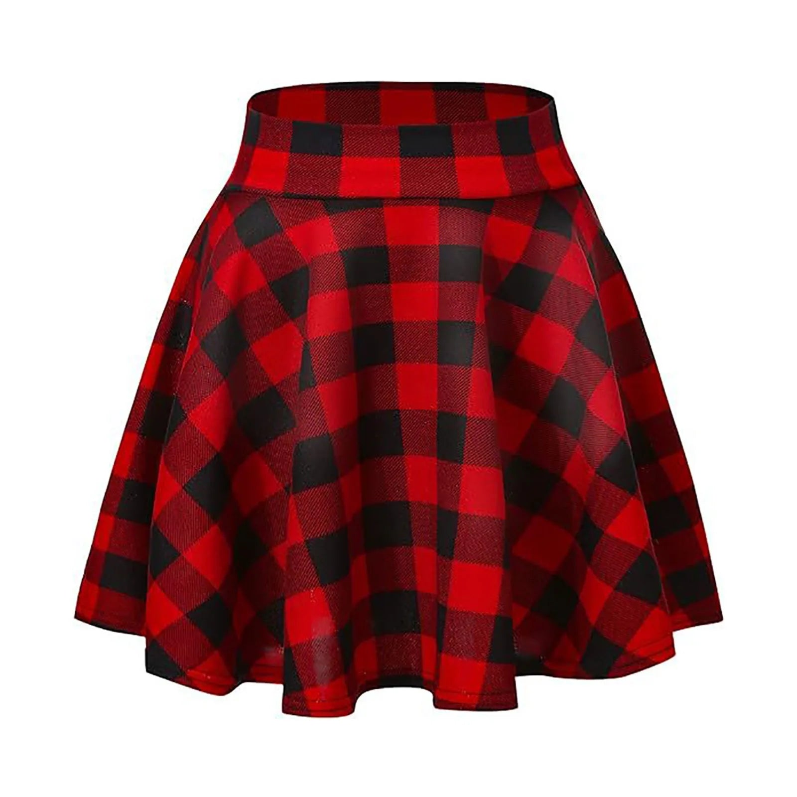 Skirt Women Plus Size Knee Length Women Fashion Basic Stretch Flared Casual Skirt Pleated A Line Skirt 한국 스타일 여성의류