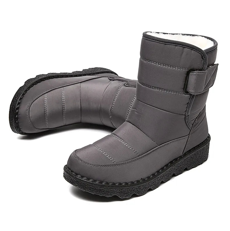 Women Boots 2025 Winter Shoes Woman Waterproof Snow Boots Winter Warm Fur Botas Mujer Korea Style Black Ankle Boots For Women