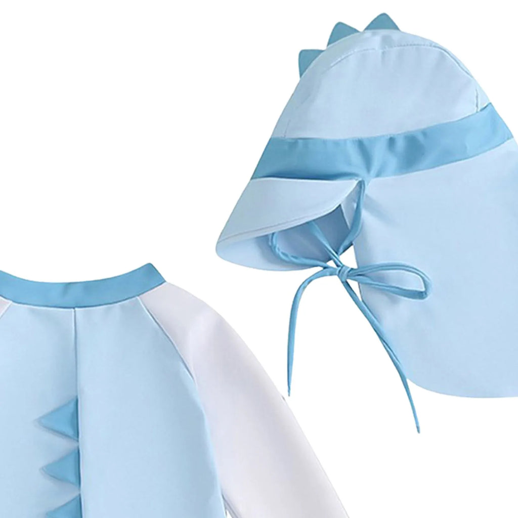 Infant Boys Swimsuit Long Sleeve Zipper Swimsuit Sun Protective Clothing Infant Bathing Swimwear Swimsuit Romper with Bow Print