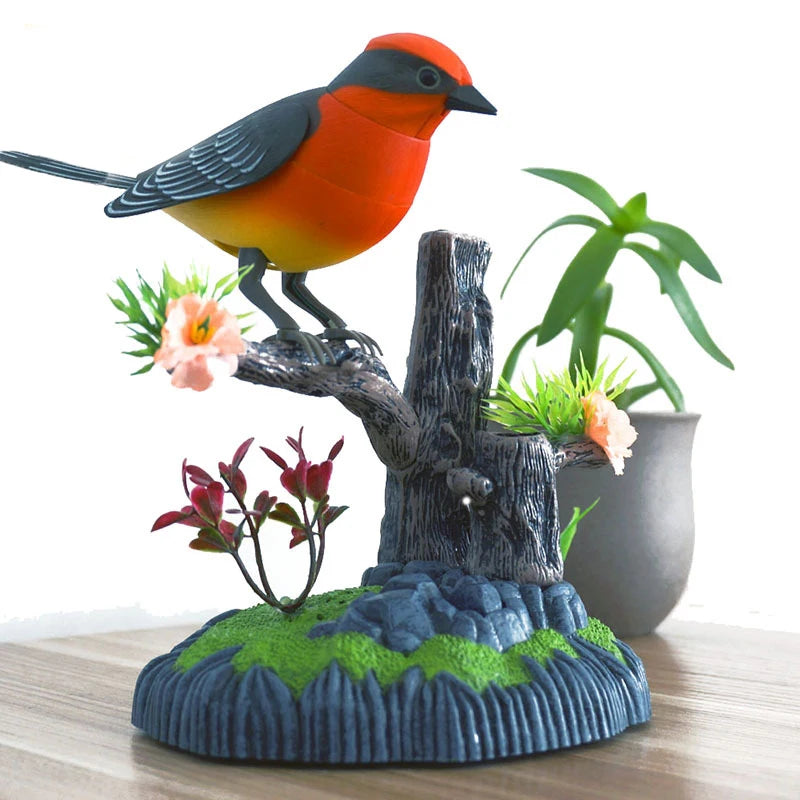 Sound Voice Control Electric Bird Pet Toy Electric Simulation Induction Bird Cage Birdcage Toy