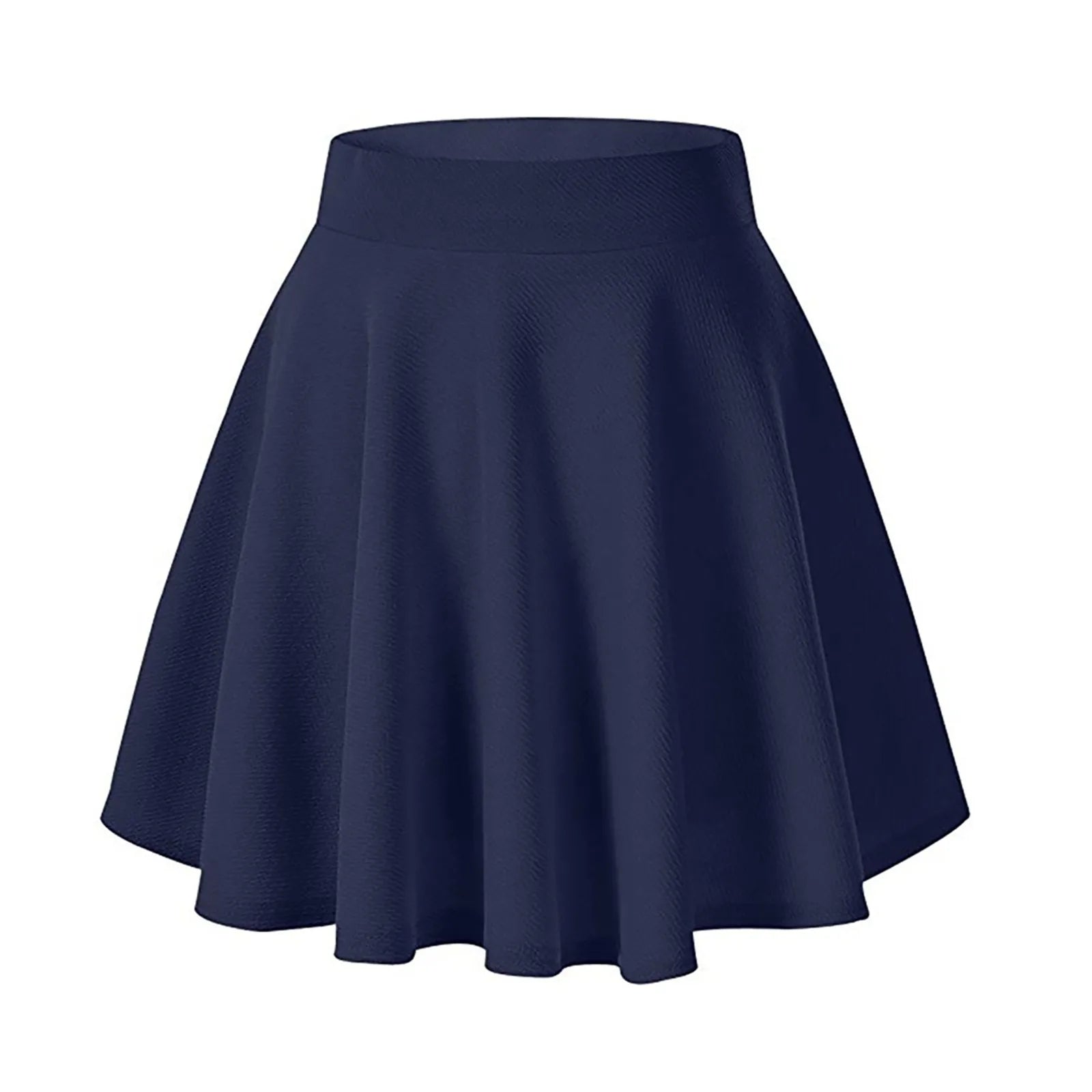 Skirt Women Plus Size Knee Length Women Fashion Basic Stretch Flared Casual Skirt Pleated A Line Skirt 한국 스타일 여성의류