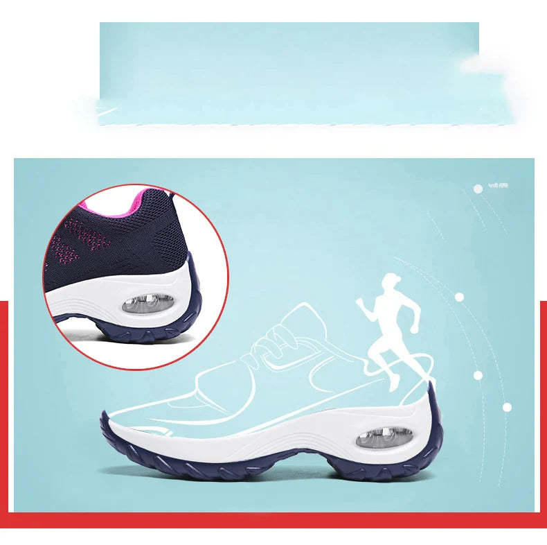 2025 Women's Fashion New Product: Sports Walking Shoes Breathable and Lightweight Casual Walking Platform Shoes Calzados Mujeres