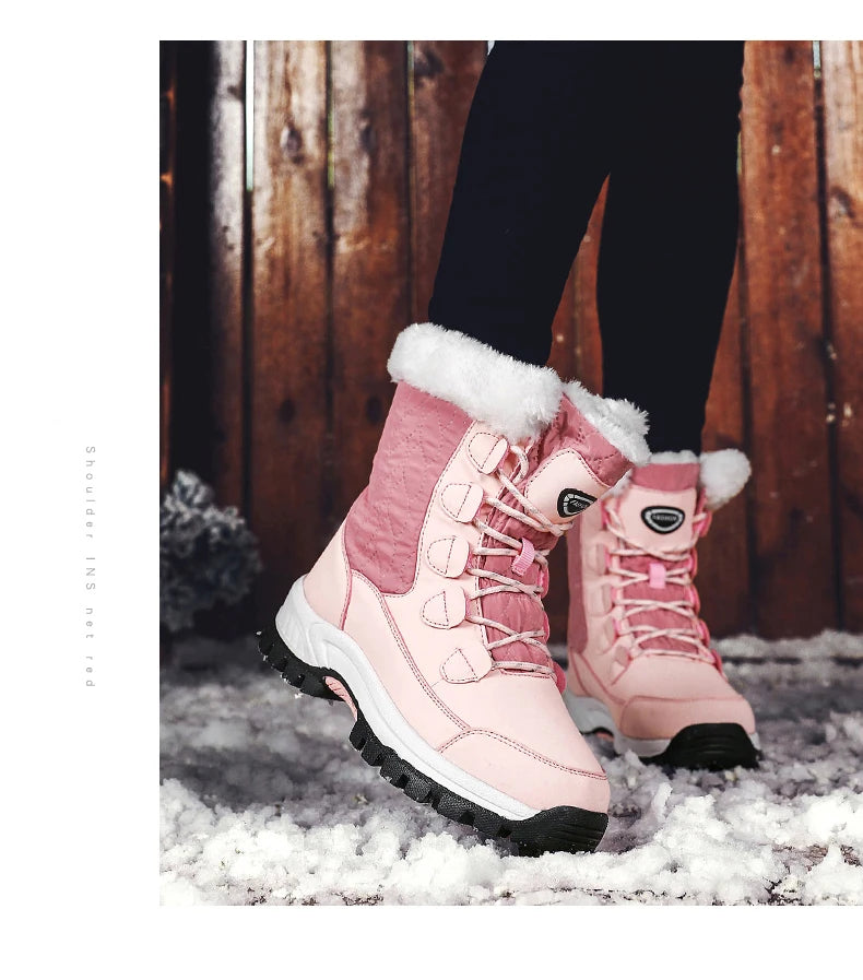 Women Classic Snow Boots Winter Warm Shoes Handmade Platform Shoes Womens Boots Ankle  Size 43 Booties