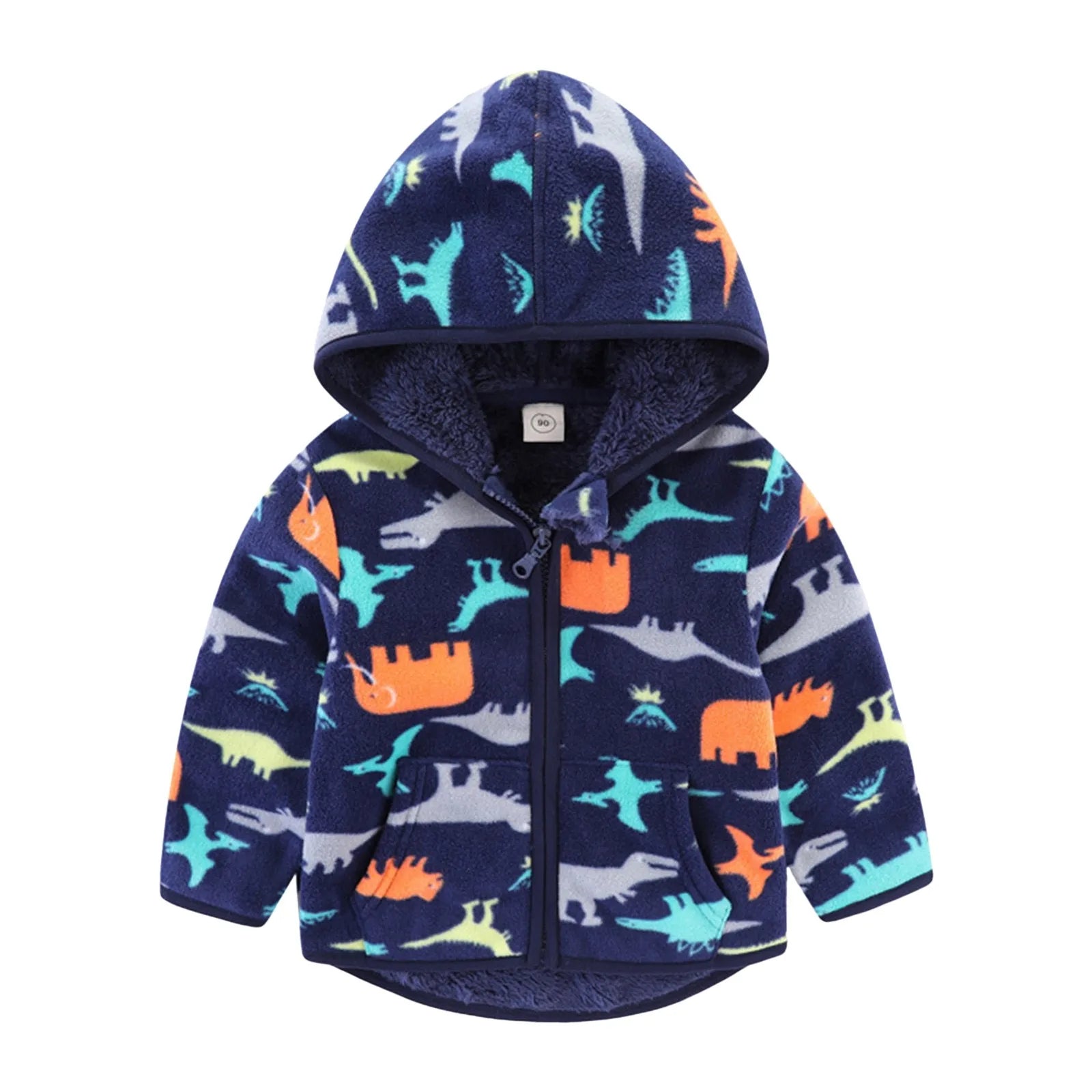 Girls Hooded Coats Toddler Baby Boys Girls Hooded Zipper Long Sleeve Thick Warm Outerwear Girls Coat Hook