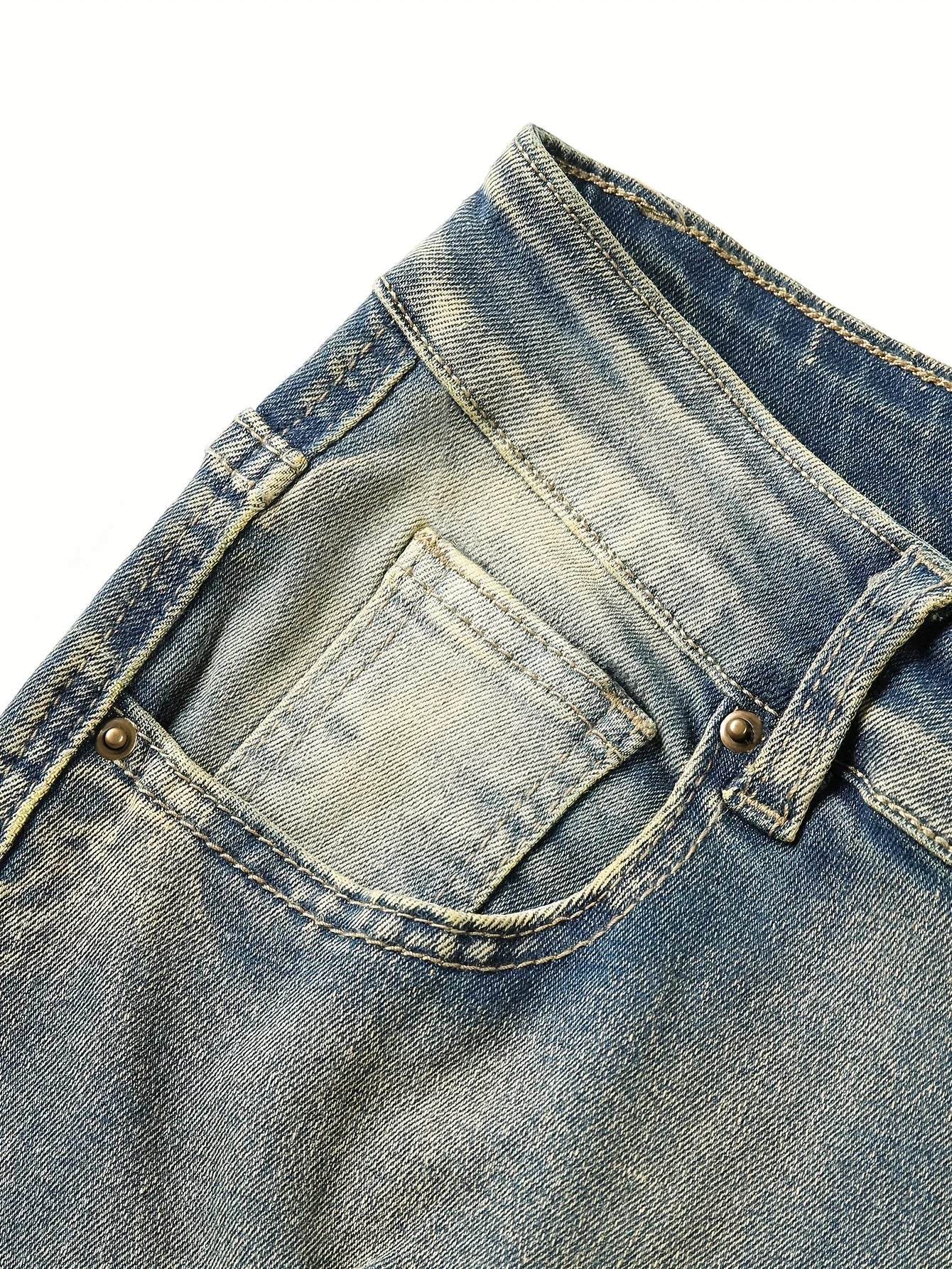 European and American men's ripped stretch jeans with fringe - the best choice for fashion wear