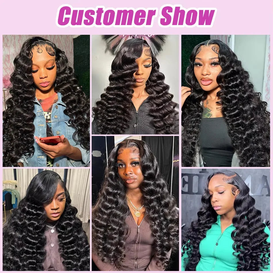 30 40 Inch Loose Deep Wave Wigs 13x6 Hd Lace Frontal Wig Brazilian Human Hair Wig 13x4 Preplucked Transparent Hd Lace Front Wig