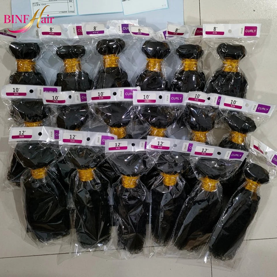 Mogolian Hair 8-30 Inch Kinky Curly Bundles 100% Virgin Human Hair Weaving Natural Curly Hair 2 3 4 Bundle Deals For Extensions