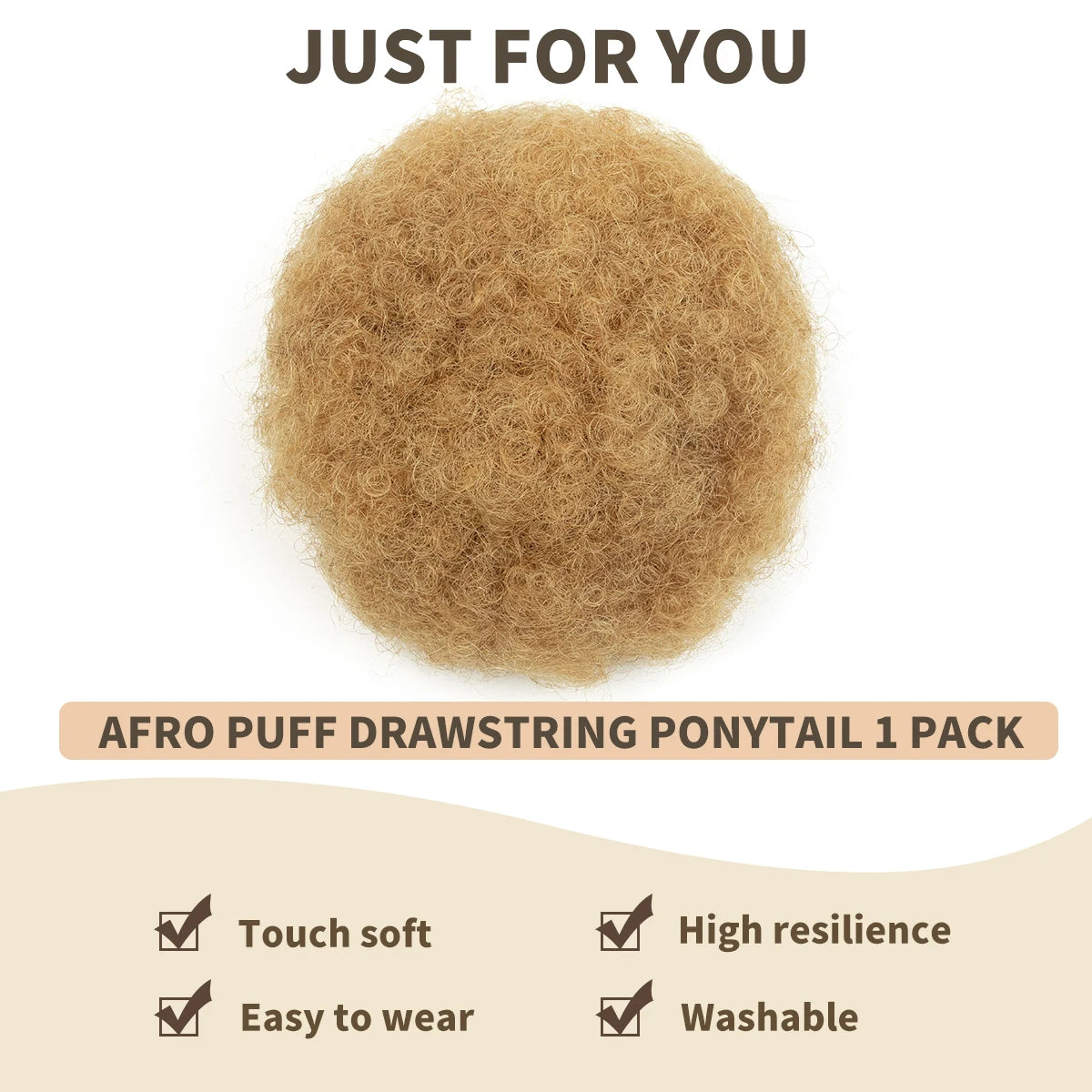 Kinky Curly Human Hair Ponytail Afro Puff Drawstring High Bun HairPiece Clip in on Updo Extensions for Black Women Ship From US