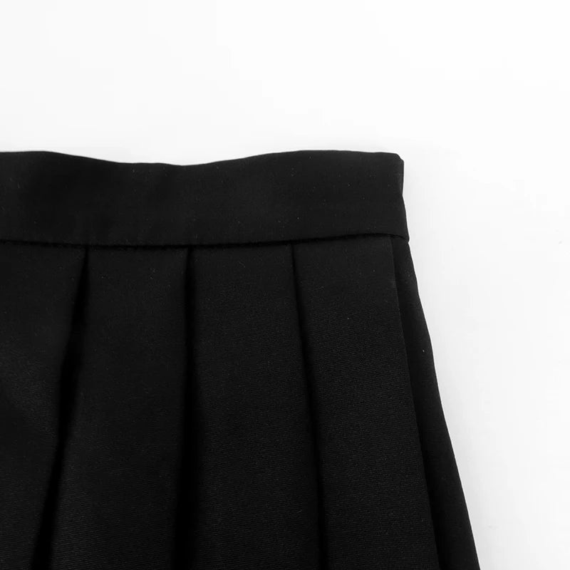 Sexy Mini Skirt Women New Summer Black Fashion Zipper Partywear Casual Slim Pleated Skirt Elegant Versatile Sexy Female Skirt