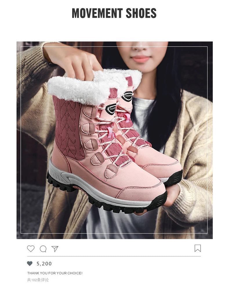 Women Classic Snow Boots Winter Warm Shoes Handmade Platform Shoes Womens Boots Ankle  Size 43 Booties