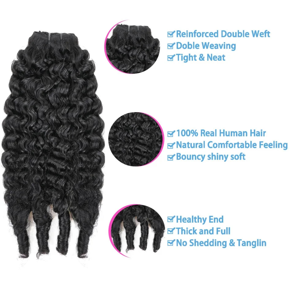 12A Burmese Curly Bundles Human Hair 3C4A Water Wave With Spiral Curly End 100% Unprocessed Raw Hair Sew In For Women 18 30 Inch