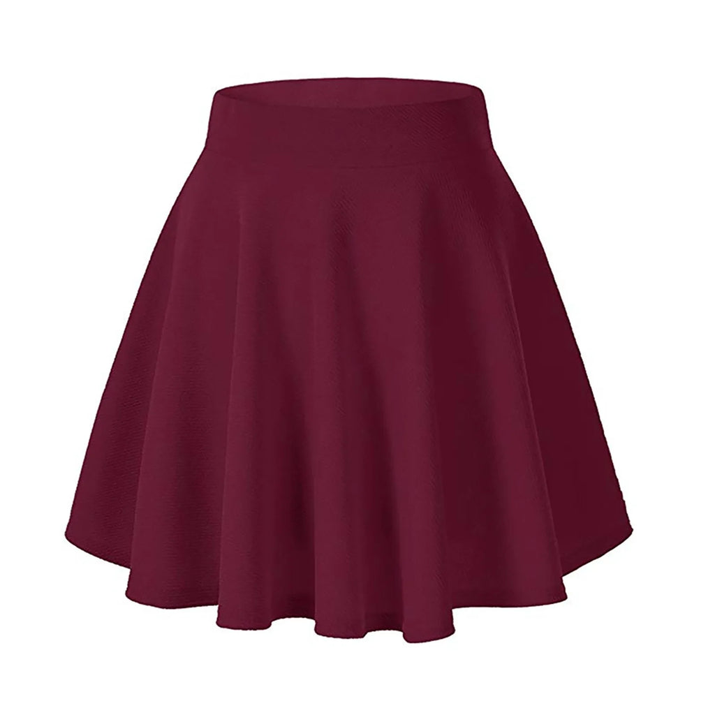 Skirt Women Fashion Basic Stretch Flared Casual Skirt Pleated A Line Skirt Swim Skirt Cover Up For Women Ropa De Mujer 2024