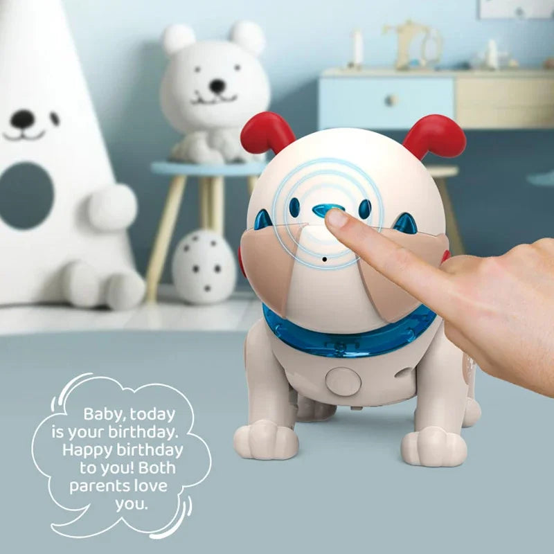 Intelligent Programmable Toy Rc Pet Kid Toys Interactive Voice and Touch Sensing Dancing Music Remote Control Cartoon Robot Dog