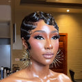 short finger wave human hair wig pixie wig natural black color for women daily party use wig pixie cut wig machine made