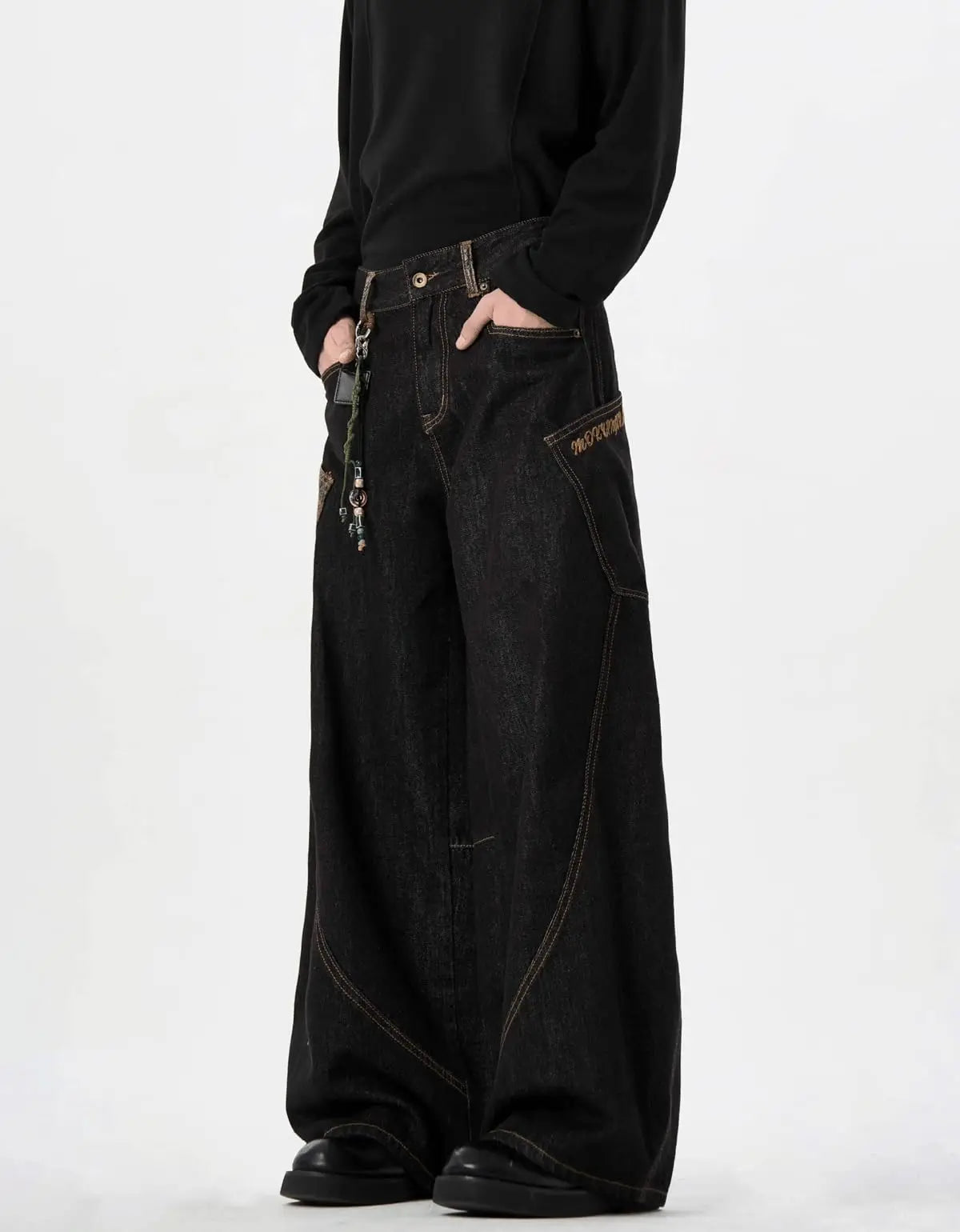 Y2k Baggy Jeans for Men Women Wide Leg Skater Grunge Pants Loose Fit Barrel Jeans Hip Hop Denim Pants Streetwear