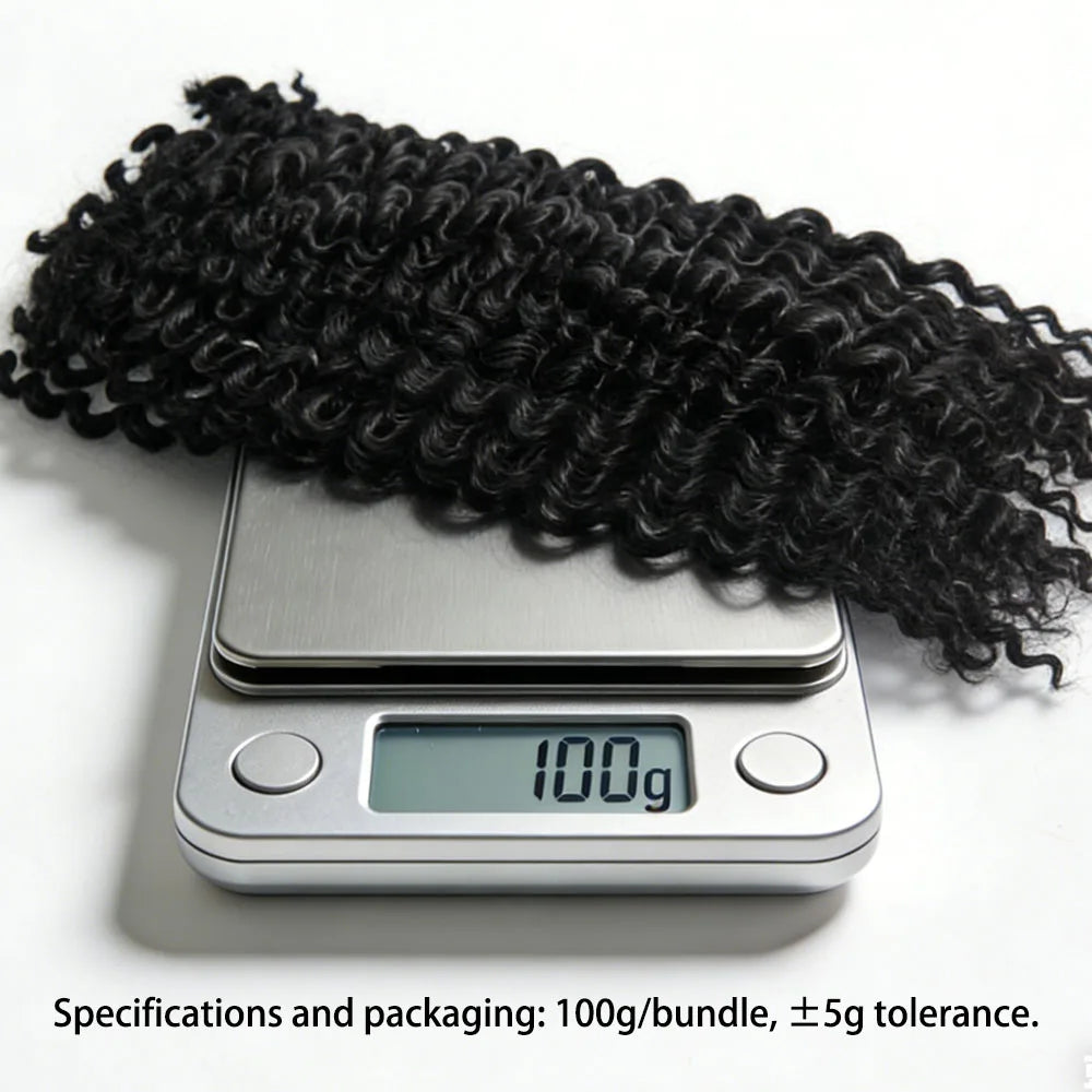 16 Inch 100G Afro Kinky Curly Bulk Human Hair For Braiding For Micro Twist 100% 4B No Weft Twists Human Hair Bundles Extensions