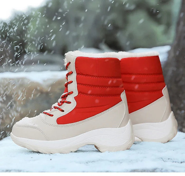 Women Boots Winter Platform Heels Snow Boots for Wamen 2023 Trend Fur Warm Ankle Boots Female Plush Winter Waterproof Shoes