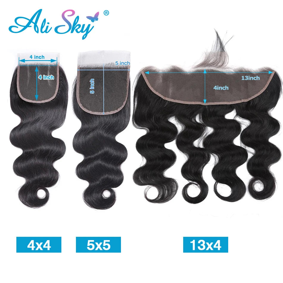 20 22inch 13x4 Body Wave Lace Frontal 4x4 5x5 Transparent Lace Closure Brazilian Remy Hair 100% Human Hair Cheap Soft Preplucked