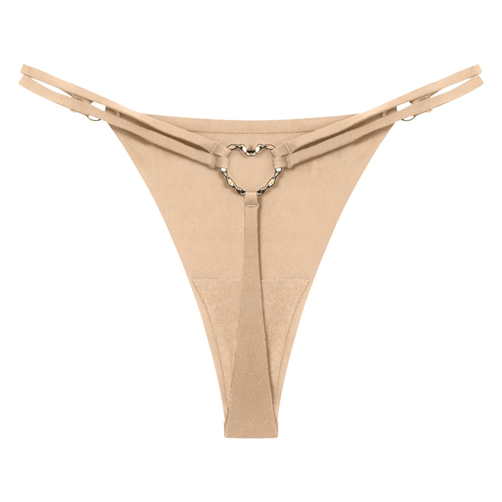 Women’S Low Rise Thong Sexy Panties Double Love Buckle Strap G-String Sports Thongs Breathable Underpants For Fine Womens белье