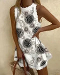 Women Summer Dress Loose Solid Sleeveless Party Mini Dresses For Women Elegant Loose Beach Party Female Dress Vestidos 2023