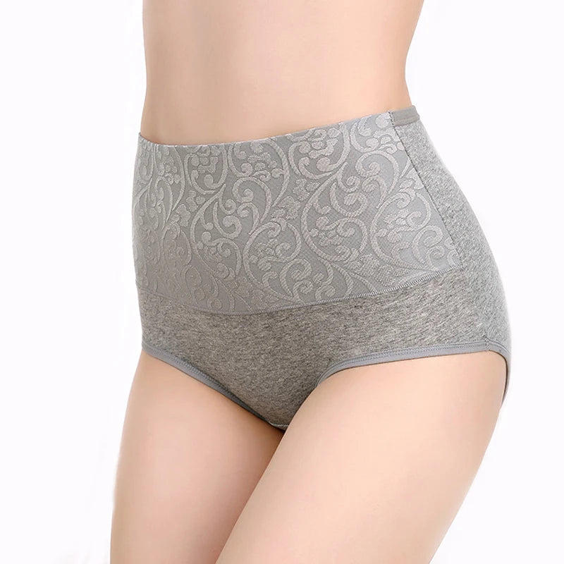 3Pcs/Lot Plus Size Underwear Women High Waist Women's Panties Cotton Brief Girl Breath Panty Abdominal Underpants Ladies L-5XL