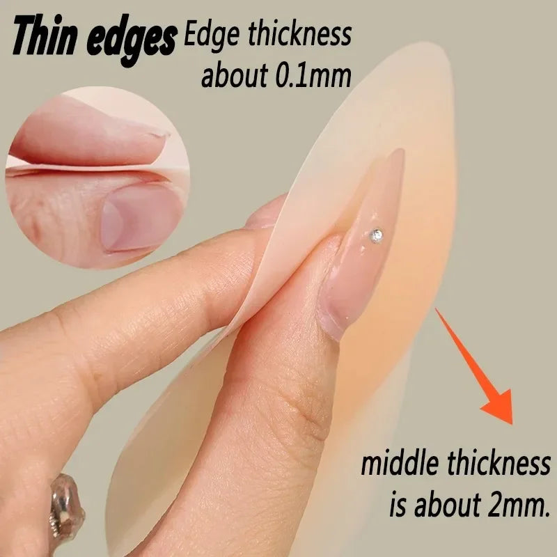 2pcsNo Glue Sticky Nipple Cover Plunge Droplet Invisible Bra Ultra Thin Seamless Silicone Nubra StickersLiftingBreastPadsPasties