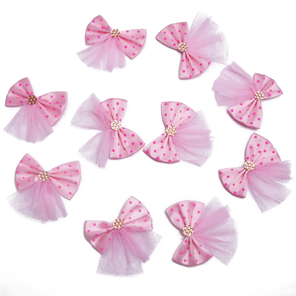 10PCS Dog Bow Dog Hair Accessories Handmade No Clip, No Rubber Band Pet Clothing Decoration Bows For Dogs Cats Pet Accessories