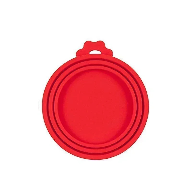Reusable 3 In 1 Pet Food Can Silicone Cover Dogs Cats Storage Tin Cap Lid Seal Cover Pet Supplies For 8.5cm/7.5cm/6.5cm
