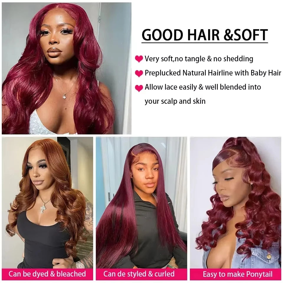 99j Burgundy 16A Body Wave Bundles Human Hair Brazilian100% Unprocessed 30 36Inch Virgin Weave Raw Hair Bundles Extensions Deals