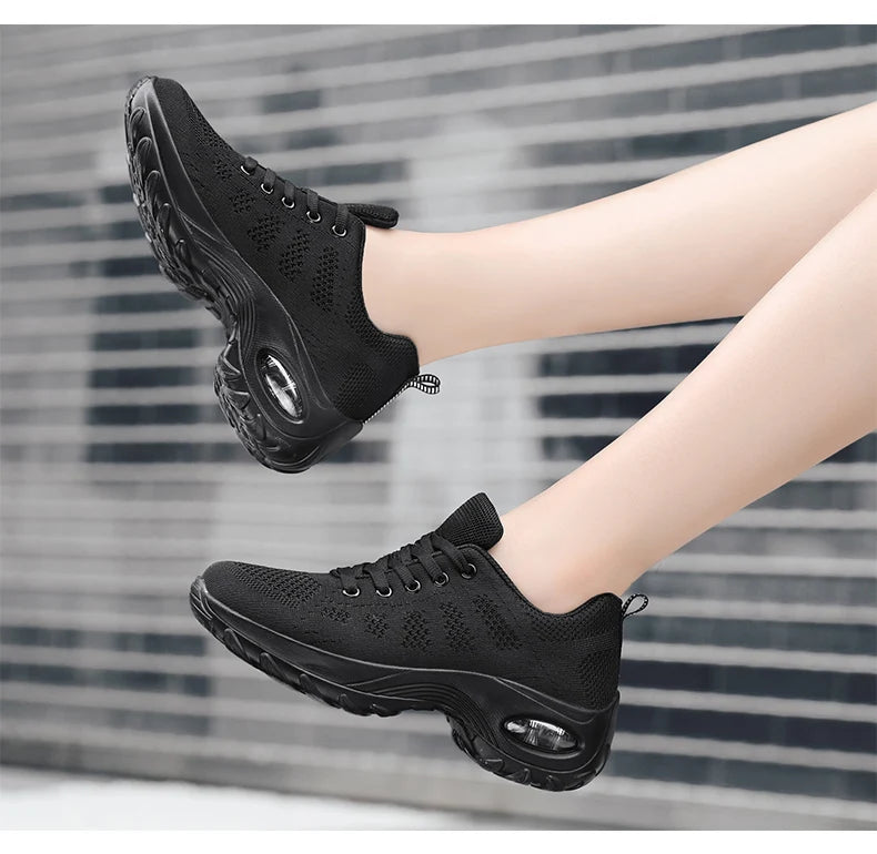 2025 Women's Fashion New Product: Sports Walking Shoes Breathable and Lightweight Casual Walking Platform Shoes Calzados Mujeres