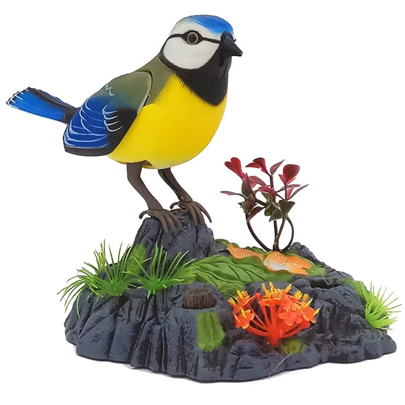 Sound Voice Control Electric Bird Pet Toy Electric Simulation Induction Bird Cage Birdcage Toy