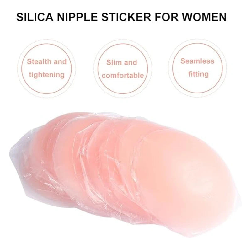 Reusable Silicone Pasties - Seamless Nipple Covers for Women, Invisible Under Clothing, No-Slip Petals nipple cover women
