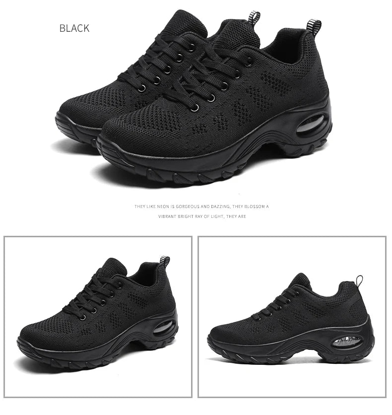 2025 Women's Fashion New Product: Sports Walking Shoes Breathable and Lightweight Casual Walking Platform Shoes Calzados Mujeres
