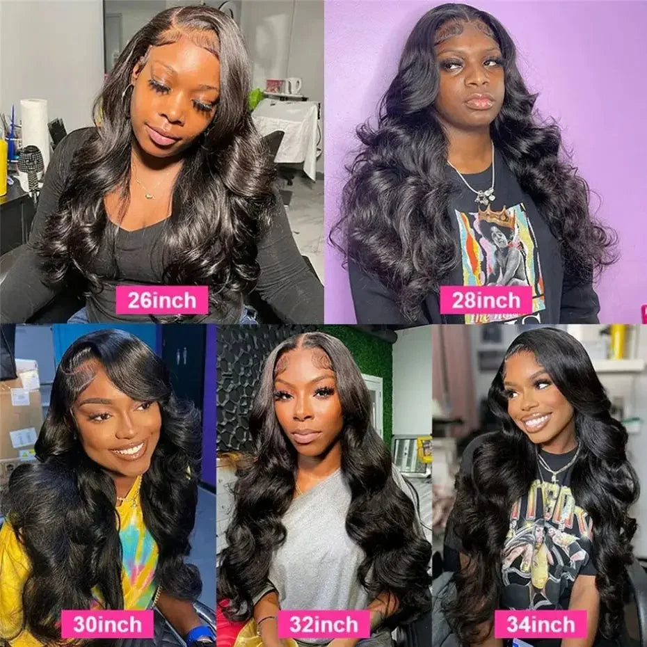 Body Wave Lace Front Wigs Human Hair Pre Plucked 180% Density Human Hair Wigs for Black Women 13x6 transparent Lace Frontal Wigs