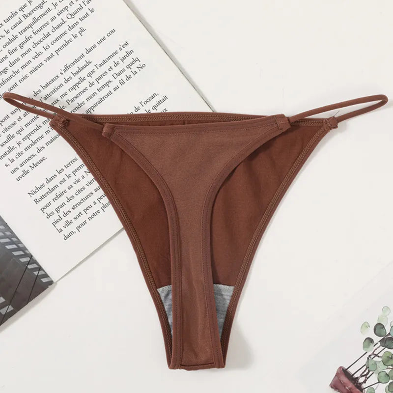 1PC Women Thongs G-String Seamless Panties High Leg Cut Panties Sexy Lingerie Low Waist Underwear Female T-Back M-L