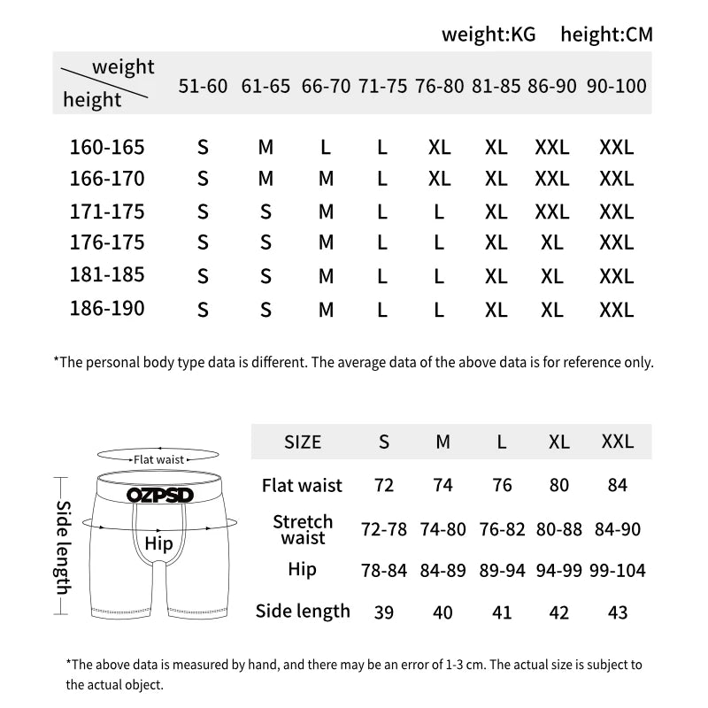 5Pcs Men Sexy Underwear Boxers Breathable Summer Men's Panties Fashion Print Underpants Male Plus Size L-XXL Man Boxers Trunks