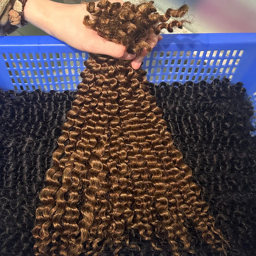 16 Inch 100G Afro Kinky Curly Bulk Human Hair For Braiding For Micro Twist 100% 4B No Weft Twists Human Hair Bundles Extensions