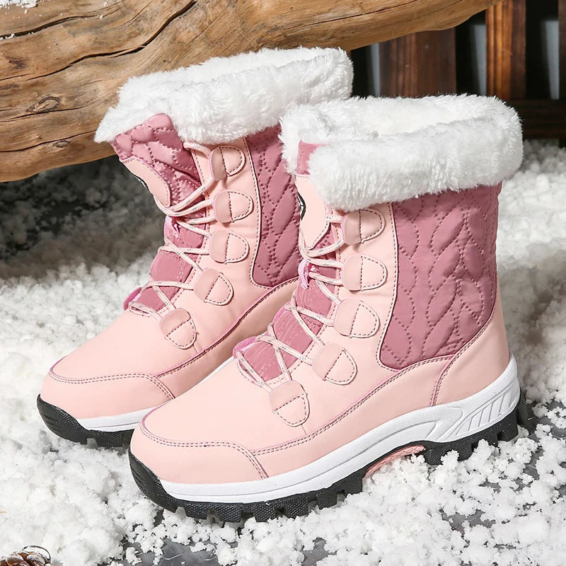 Women Classic Snow Boots Winter Warm Shoes Handmade Platform Shoes Womens Boots Ankle  Size 43 Booties