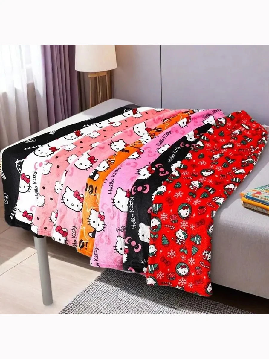 Y2K Hello Kitty pajamas anime women's pajamas cartoon couple walking home pajamas trousers casual homewear